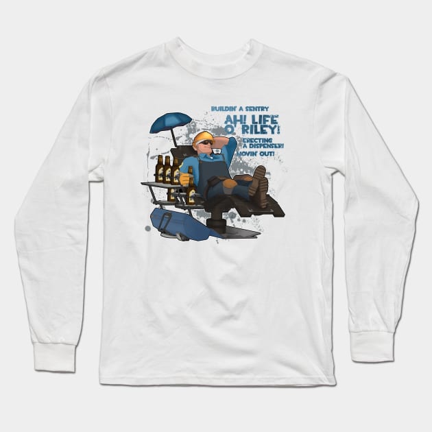 Blue Engineer - Team Fortress 2 Long Sleeve T-Shirt by Domadraghi